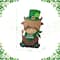 Glitzhome® 24" St. Patrick's Wooden Highland Cow Porch Decor